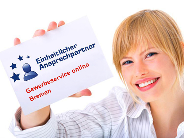 Bild mit Frau und Logo Gewerbeservice online, iStock.com/Jacob Wackerhausen
